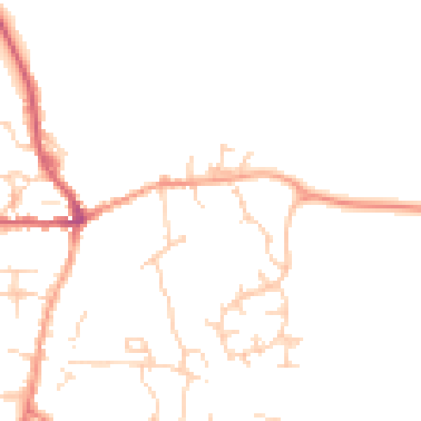 Daytime road noise heatmap for MK45 2UJ