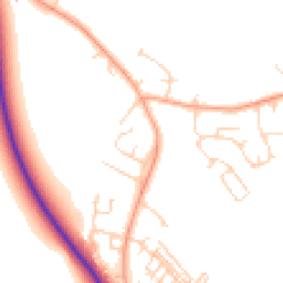 Daytime road noise heatmap for MK45 3HB