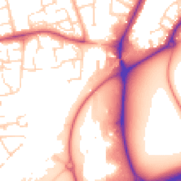 Daytime road noise heatmap for MK45 3JA