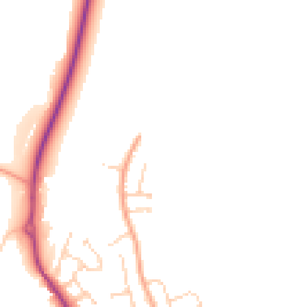 Daytime road noise heatmap for MK45 3QZ