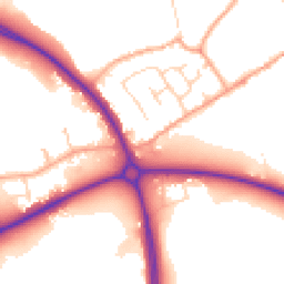 Daytime road noise heatmap for MK45 4AD