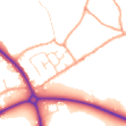 Daytime road noise heatmap for MK45 4AZ