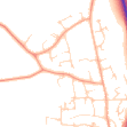 Daytime road noise heatmap for MK45 4DE