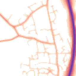 Daytime road noise heatmap for MK45 4DX