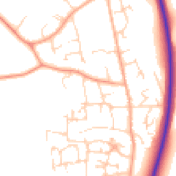 Daytime road noise heatmap for MK45 4EA