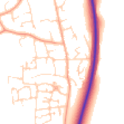 Daytime road noise heatmap for MK45 4EH