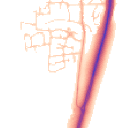 Daytime road noise heatmap for MK45 4GG