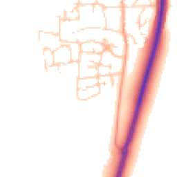 Daytime road noise heatmap for MK45 4GJ