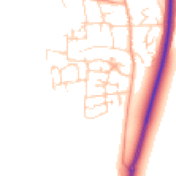 Daytime road noise heatmap for MK45 4GP