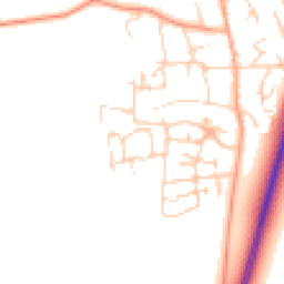 Daytime road noise heatmap for MK45 4GQ