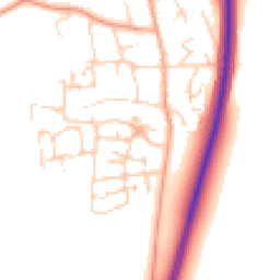 Daytime road noise heatmap for MK45 4GY