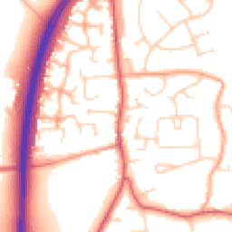 Daytime road noise heatmap for MK45 4LL