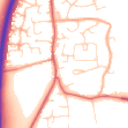 Daytime road noise heatmap for MK45 4PJ