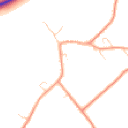 Daytime road noise heatmap for MK45 5DU