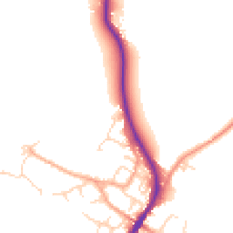 Daytime road noise heatmap for MK45 5EW