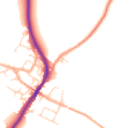 Daytime road noise heatmap for MK45 5JE