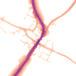 Daytime road noise heatmap for MK45 5JP