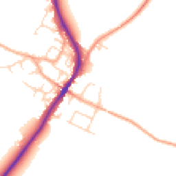 Daytime road noise heatmap for MK45 5LD