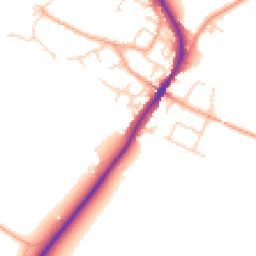 Daytime road noise heatmap for MK45 5LE