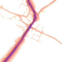 Daytime road noise heatmap for MK45 5LJ