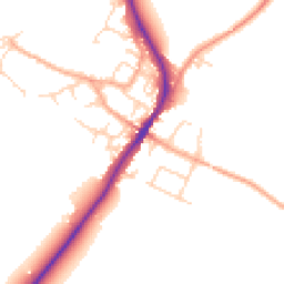 Daytime road noise heatmap for MK45 5LU
