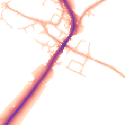 Daytime road noise heatmap for MK45 5LW