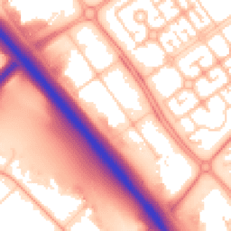 Daytime road noise heatmap for MK6 1BU