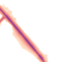 Night-time road noise heatmap for MK6 1BU
