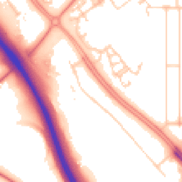 Daytime road noise heatmap for MK6 1NE