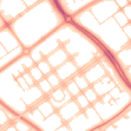 Daytime road noise heatmap for MK6 2BG