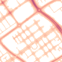 Daytime road noise heatmap for MK6 2BJ