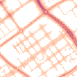 Daytime road noise heatmap for MK6 2BQ