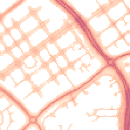 Daytime road noise heatmap for MK6 2DJ