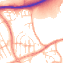 Daytime road noise heatmap for MK6 3EH