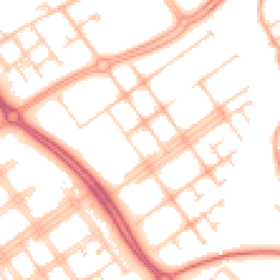 Daytime road noise heatmap for MK6 3JJ