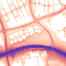 Daytime road noise heatmap for MK6 4AJ