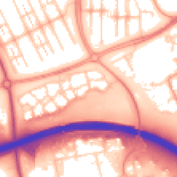 Daytime road noise heatmap for MK6 4AL
