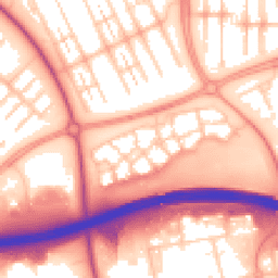 Daytime road noise heatmap for MK6 4BD