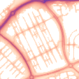 Daytime road noise heatmap for MK6 4HS