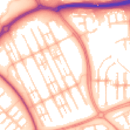 Daytime road noise heatmap for MK6 4HX