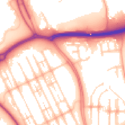 Daytime road noise heatmap for MK6 4JX