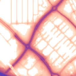 Daytime road noise heatmap for MK6 4NJ
