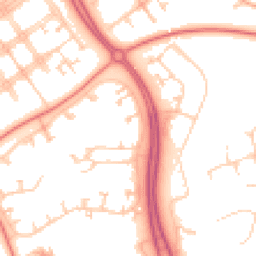 Daytime road noise heatmap for MK6 5AB