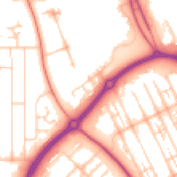 Daytime road noise heatmap for MK6 5LJ