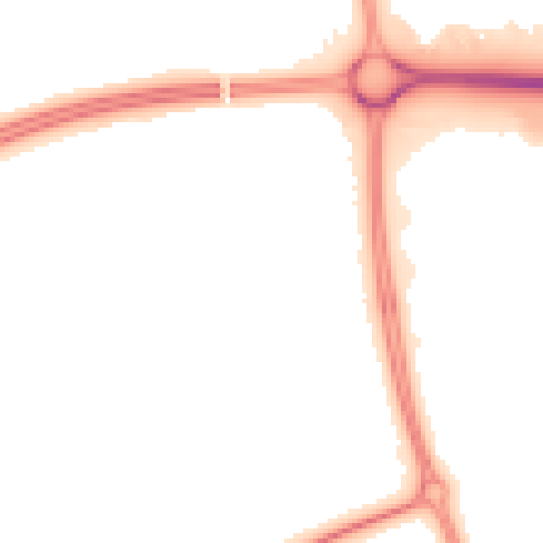Night-time road noise heatmap for MK7 6DL