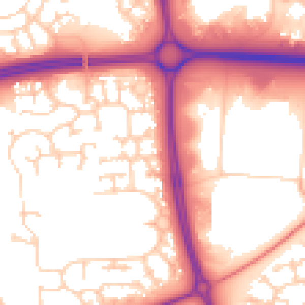 Daytime road noise heatmap for MK7 6DW