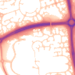 Daytime road noise heatmap for MK7 6JB