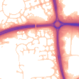 Daytime road noise heatmap for MK7 6JD