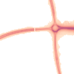 Night-time road noise heatmap for MK7 6JF