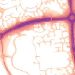 Daytime road noise heatmap for MK7 6JN